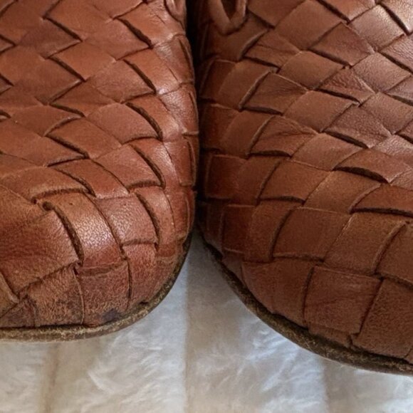 Cole Haan Brown Leather Woven Loafers Slip On Women’s Sz 5 1/2 B - Picture 4 of 6